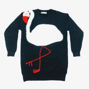 New Valentino Flamingo Jumper Sweater Pullover Super Cute